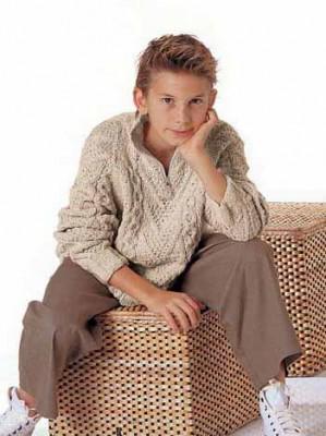 Вязание спицами свитера для мальчика