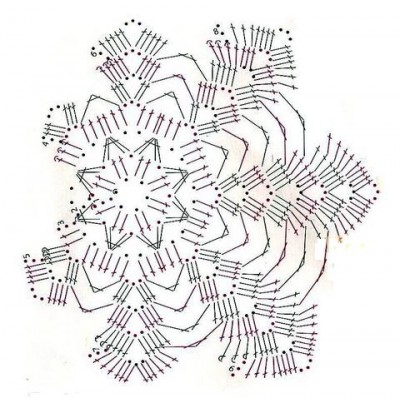 Схема вязания листочка
